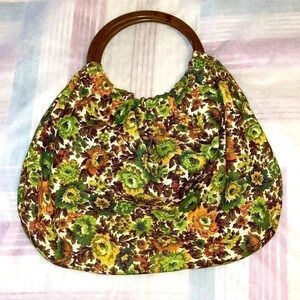 🎀 Handmade 🎀 Vintage (1988-1990) sack bag  with wooden handles 🎀